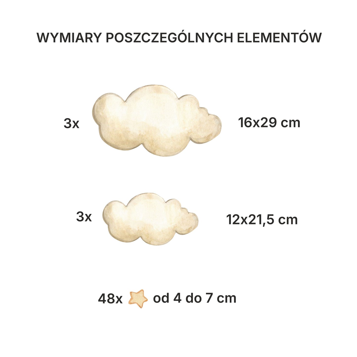 Naklejki dla dzieci Beżowe Chumrki Gwiazdki Pokój dziecka Boho Ozdoba Dekor ForWalls.eu