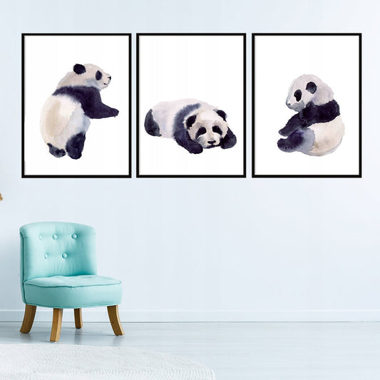 Plakaty Panda Pandy Tryptyk 33x43cm ForWalls.eu
