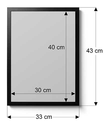 Ramka Drewniana A3, 30x40 cm czarna - ForWalls.eu