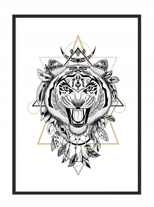 Plakat Tribal Tygrys 33x43 cm - ForWalls.eu