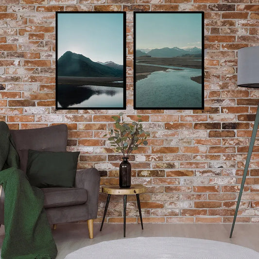 Plakaty Plalaty Góry Jezioro Dyptyk 53x73cm - ForWalls.eu