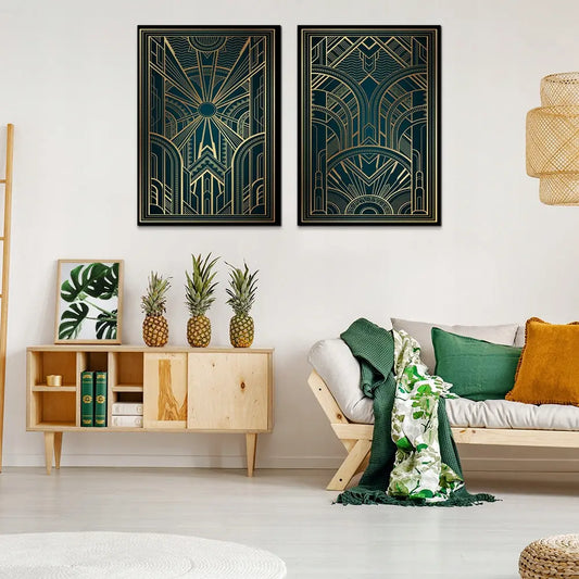 Plakaty Artdeco Czarny Dyptyk 53x73cm - ForWalls.eu