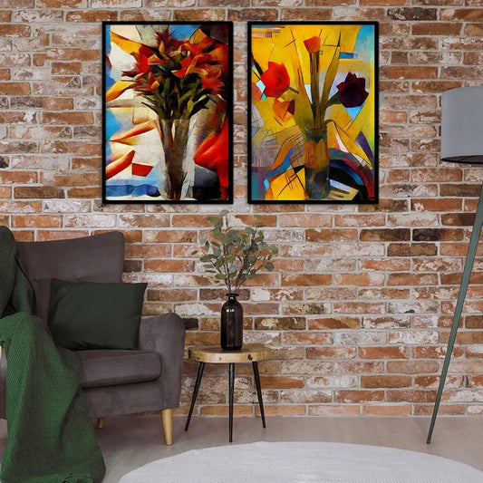 Plakaty Kwiaty Wazon Dyptyk 33x43cm - ForWalls.eu