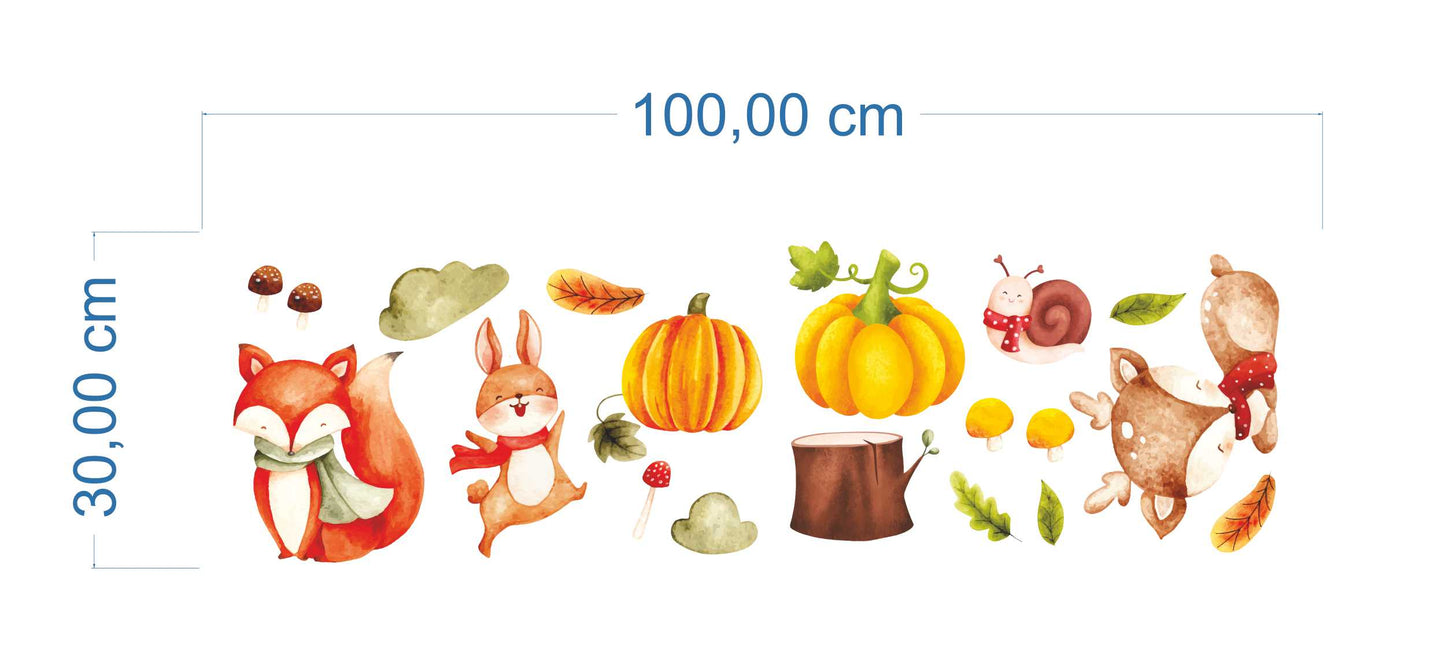 Dekoracja na szybę Dwustronna naklejka na okno do przedszkola szkoły 30x100 ForWalls.eu