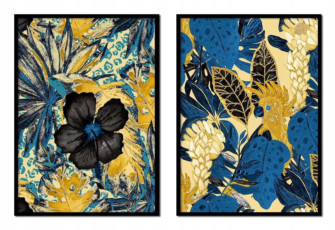 Plakaty Dżungla Kwiaty Dyptyk 53x73cm - ForWalls.eu