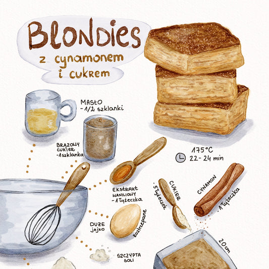 Plakat Ciasto Blondies ForWalls.eu