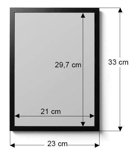 Ramka Drewniana A4 Czarna ForWalls.eu