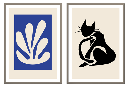 Plakaty Henri Matisse Kot Abstrakcja Dyptyk ForWalls.eu