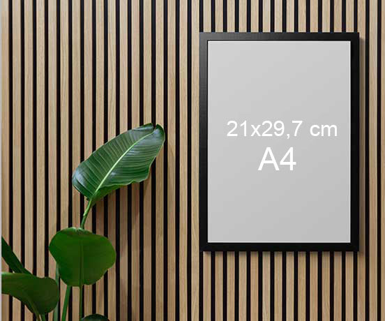 Ramka Drewniana A4 Czarna  ForWalls.eu