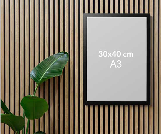 Ramka Drewniana A3, 30x40 cm Czarna  ForWalls.eu