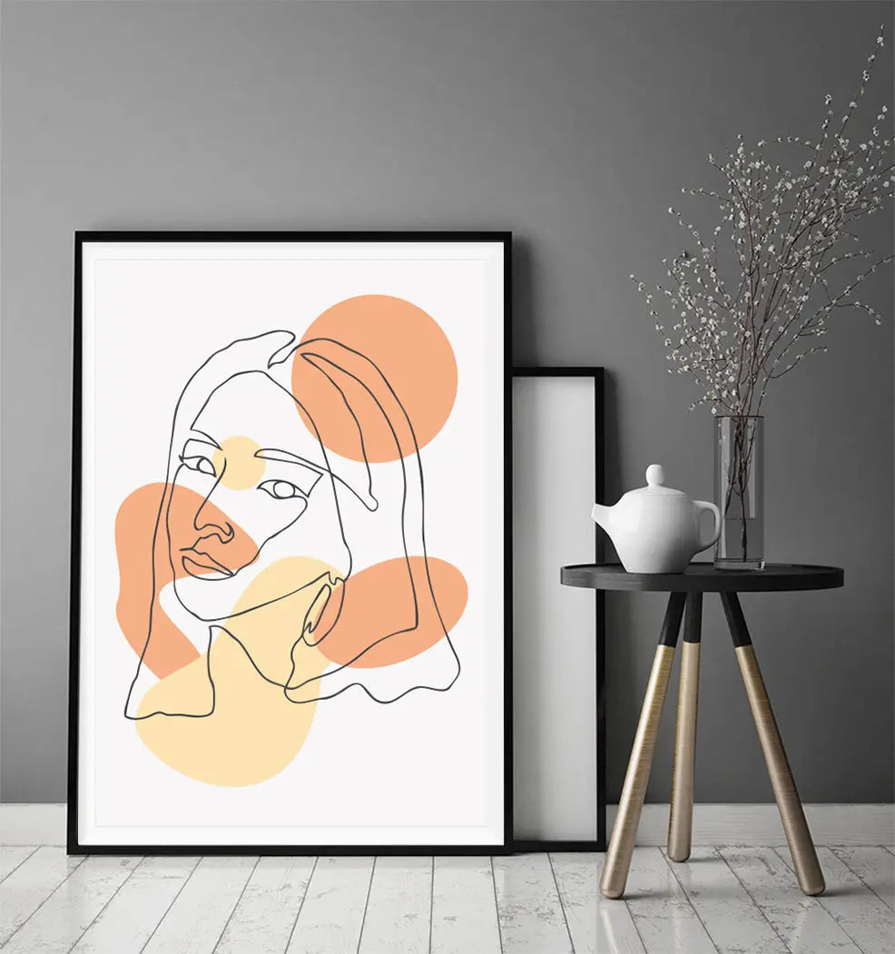 Plakat Line art Ona 33x43 cm - ForWalls.eu