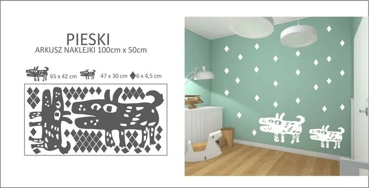 NAKLEJKI NA ŚCIANĘ 100 cm x 50 cm - ForWalls.eu