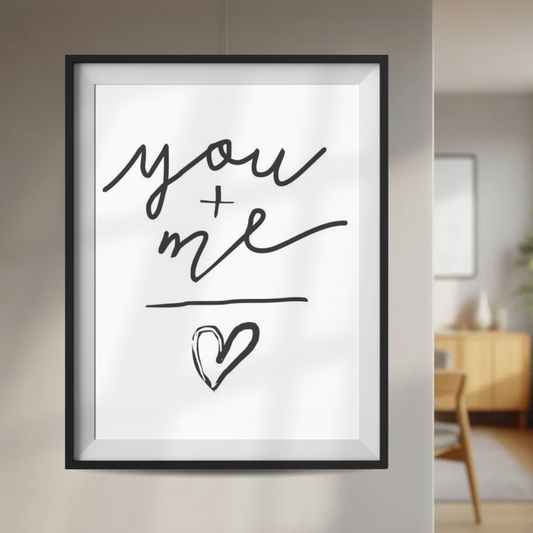 Plakat You and Me z Sercem 40x50  ForWalls.eu