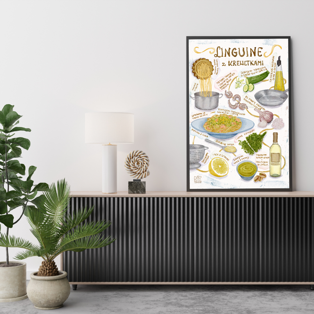 Plakat Linguine z krewetkami  ForWalls.eu