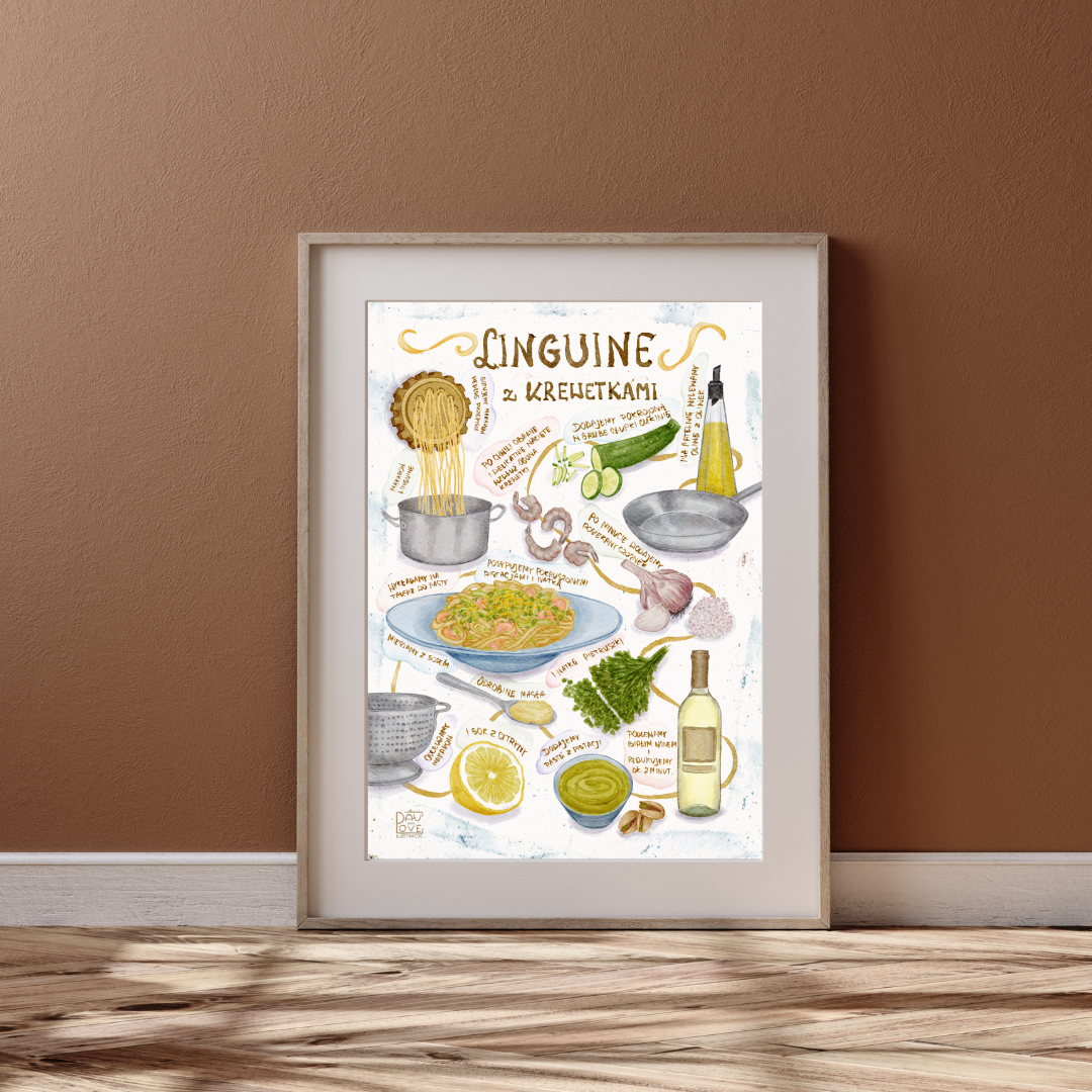 Plakat Linguine z krewetkami  ForWalls.eu