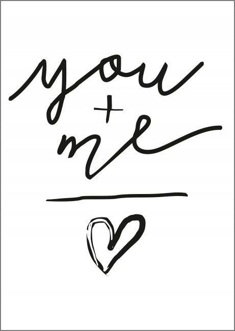 Plakat You and Me z Sercem 40x50  ForWalls.eu