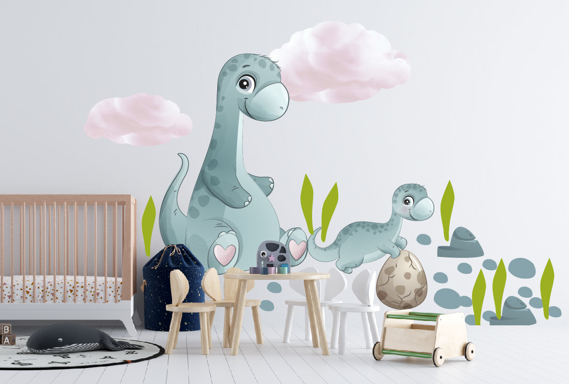 Naklejki na ścianę meble dla dzieci maluchów do pokoju chłopca Dinozaury  ForWalls.eu
