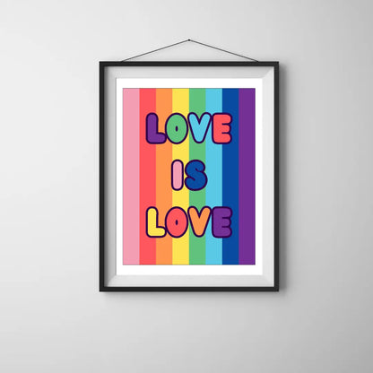 Plakat Love is Love (Rainbow Stripes) - ForWalls.eu