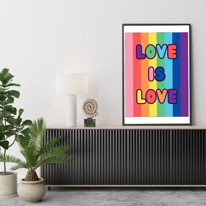 Plakat Love is Love (Rainbow Stripes) - ForWalls.eu