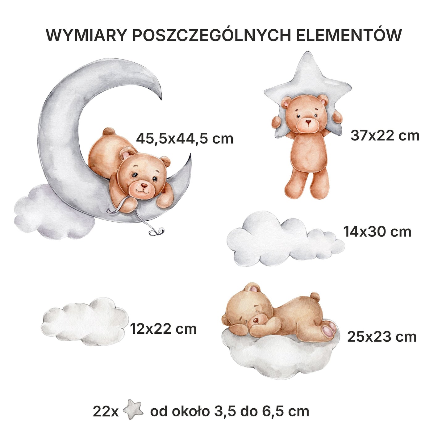Naklejki na ścianę dla dzieci Miś Obrazki dziecięce GRATIS Kontakt Włącznik  ForWalls.eu