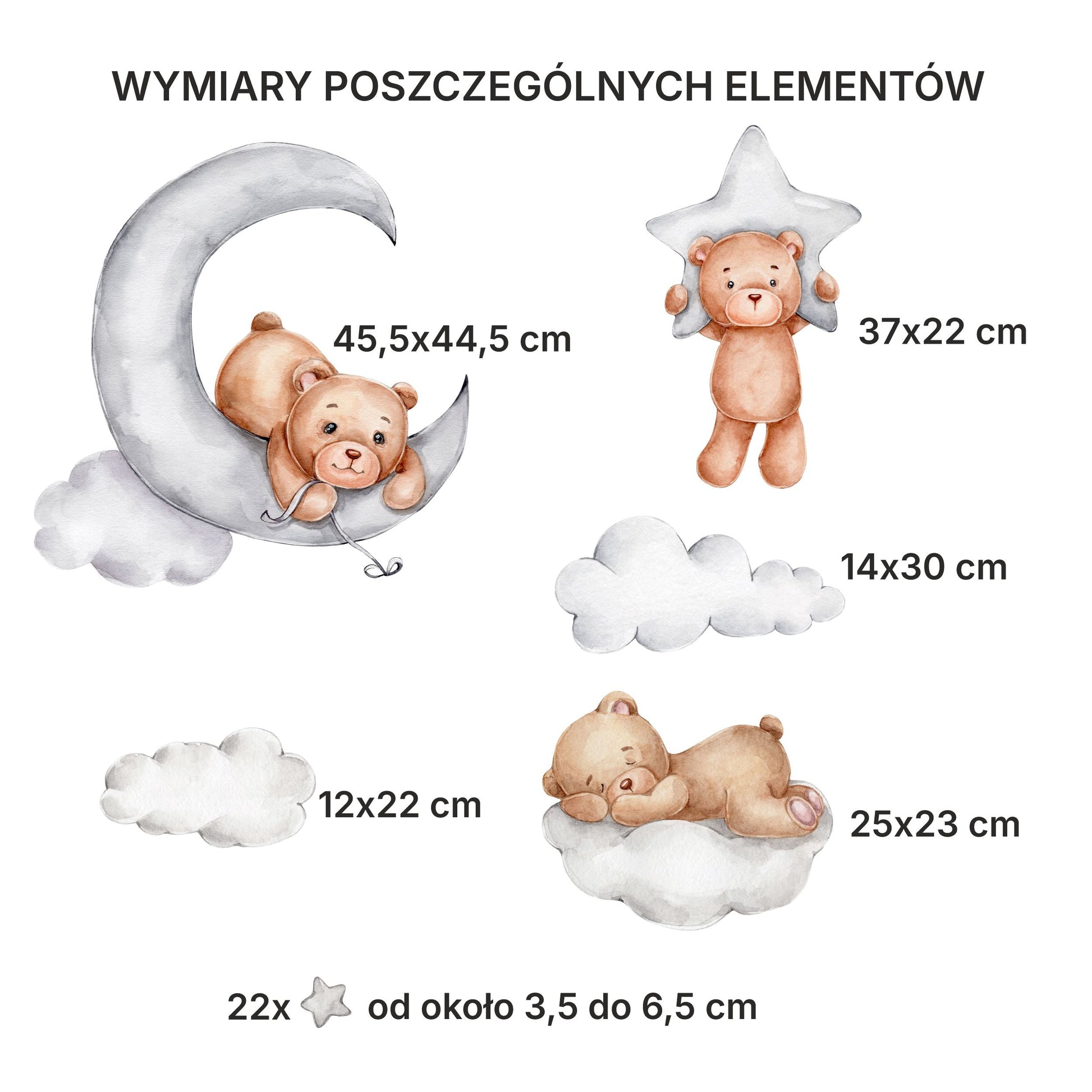 Naklejki na ścianę dla dzieci Miś Obrazki dziecięce GRATIS Kontakt Włącznik  ForWalls.eu