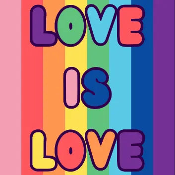 Plakat Love is Love (Rainbow Stripes) - ForWalls.eu