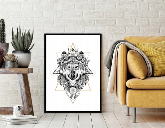Plakat Tribal Wilk 33x43 cm - ForWalls.eu