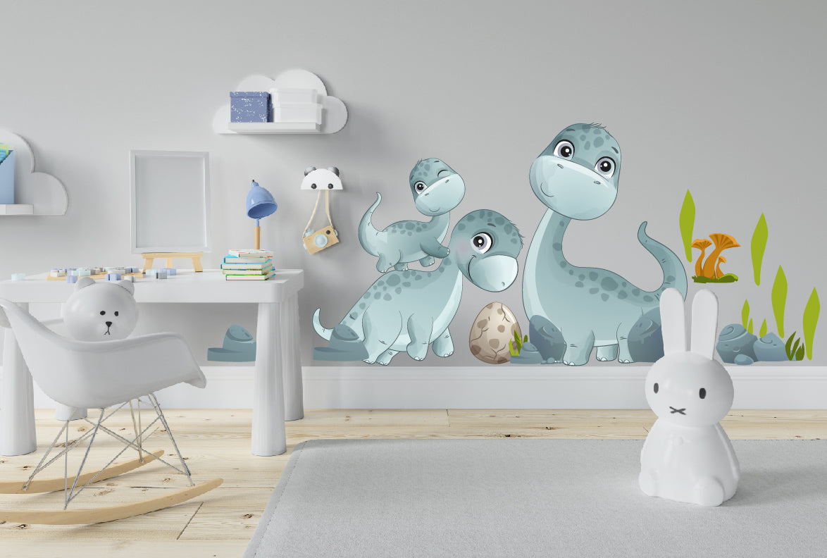 Naklejki na ścianę meble dla dzieci malucha do pokoju dziecięcego Dinozaury  ForWalls.eu