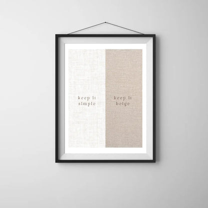 Plakat Keep it Beige - ForWalls.eu