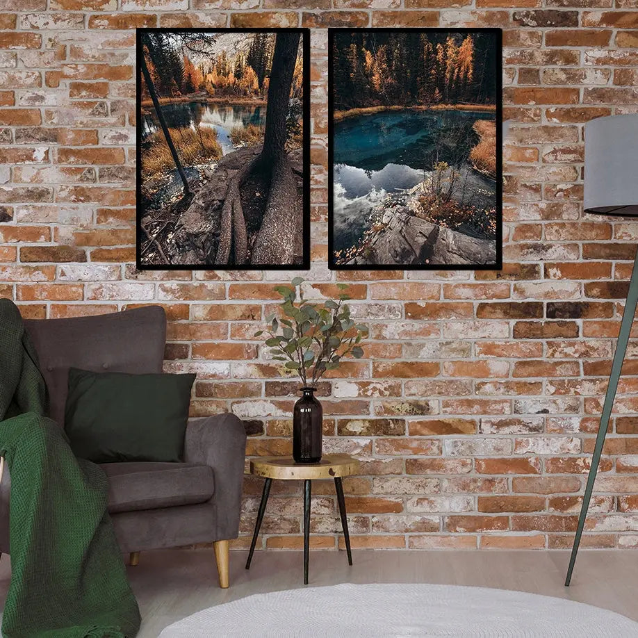 Plakaty Jesienne Jezioro Dyptyk 53x73cm - ForWalls.eu