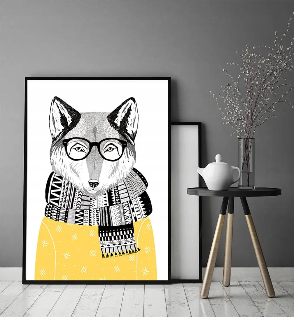 Plakat Lis Hipster 33x43 cm  ForWalls.eu