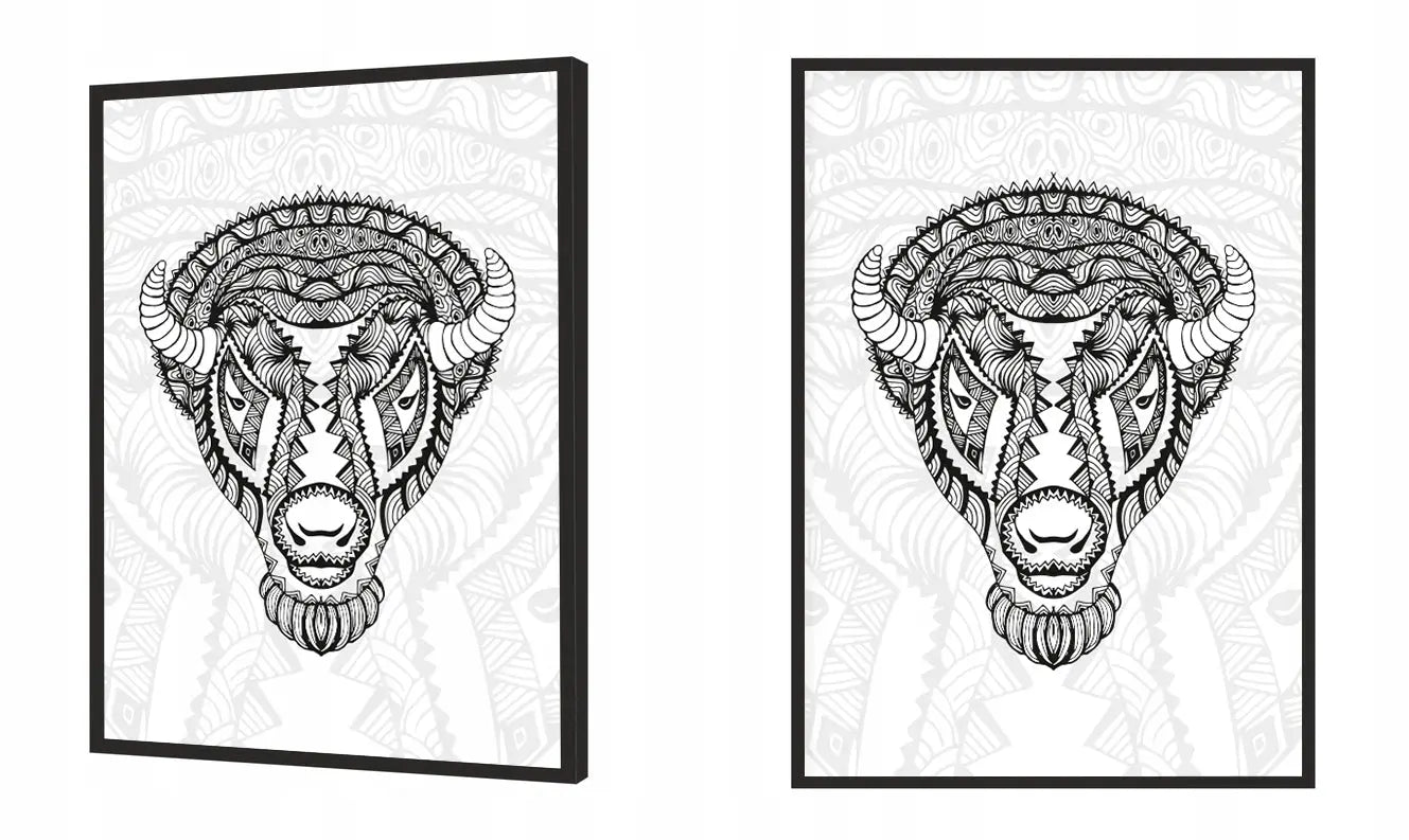 Plakat Tribal Bawół 33x43 cm - ForWalls.eu