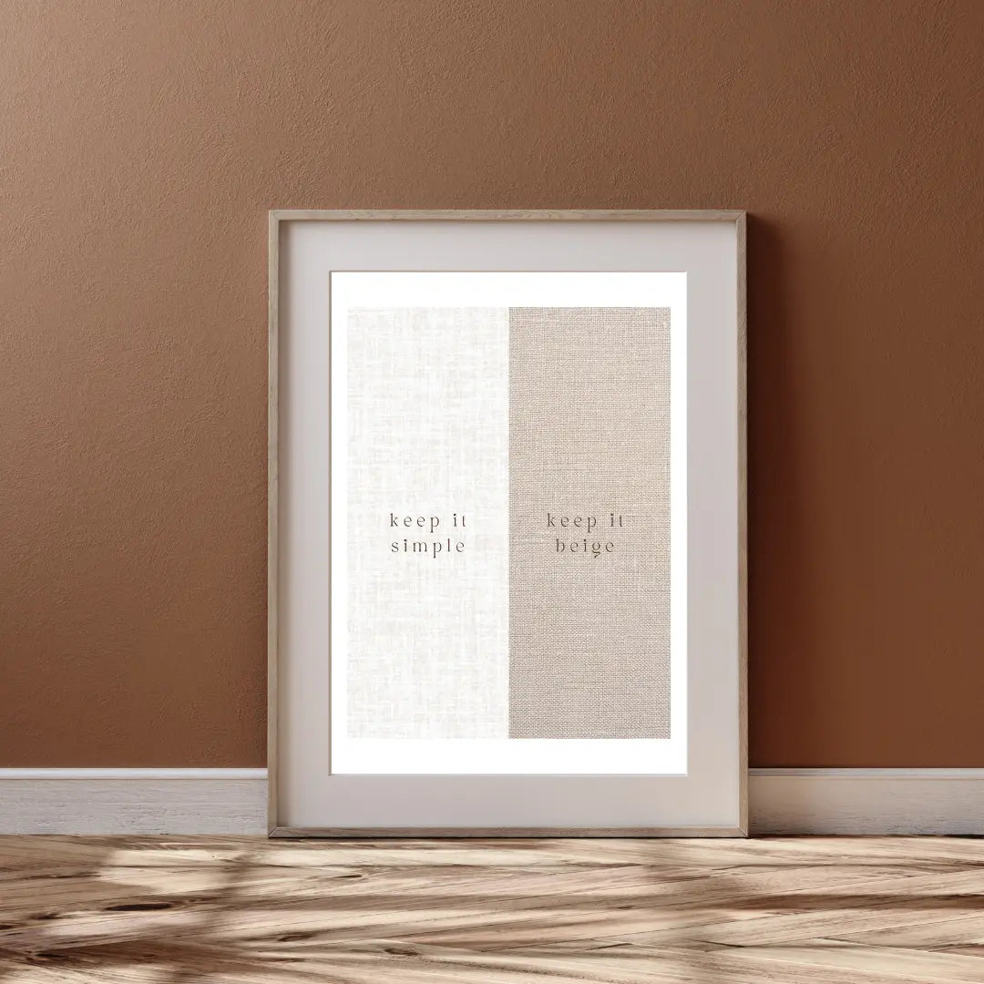 Plakat Keep it Beige - ForWalls.eu