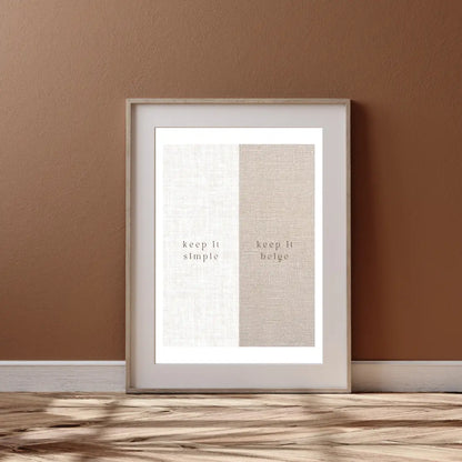 Plakat Keep it Beige - ForWalls.eu