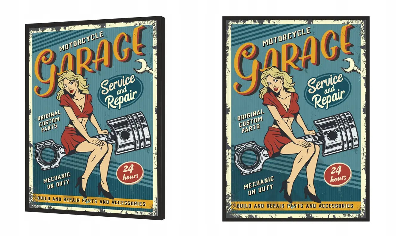 Plakat Garaż Pinup 33x43 cm  ForWalls.eu