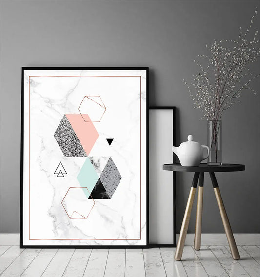Plakat Geometr Marmur 33x43 cm - ForWalls.eu