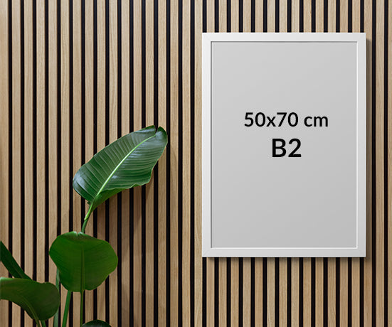 Ramka Drewniana 50x70 cm Biała  ForWalls.eu