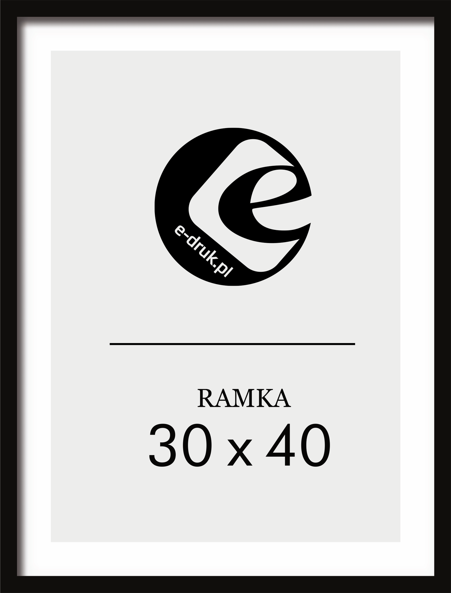 Ramka Drewniana A3, 30x40 cm Czarna  ForWalls.eu