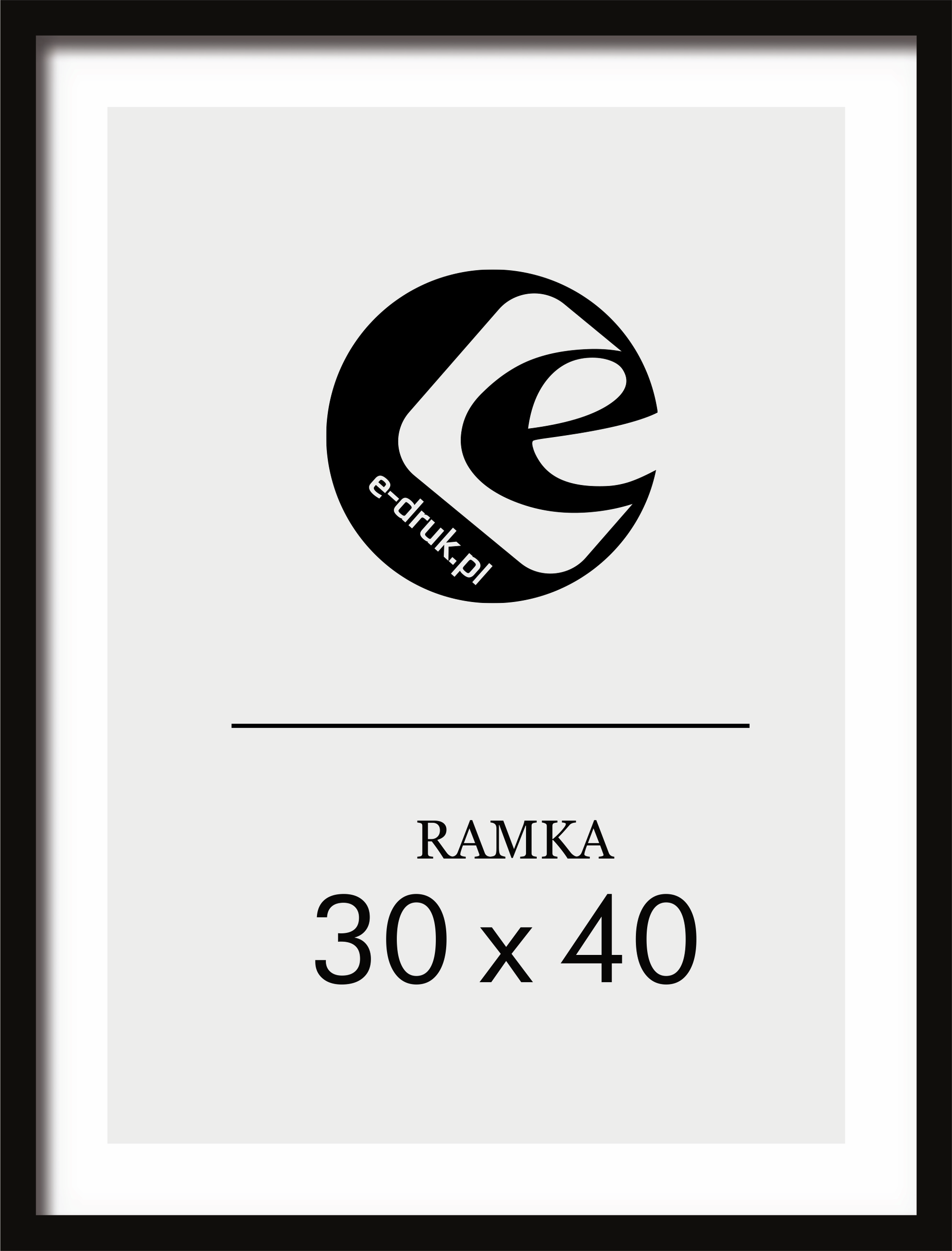 Ramka Drewniana A3, 30x40 cm Czarna  ForWalls.eu