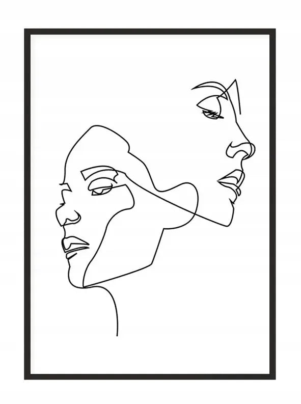 Plakat Line art Oni 53x73 cm  ForWalls.eu