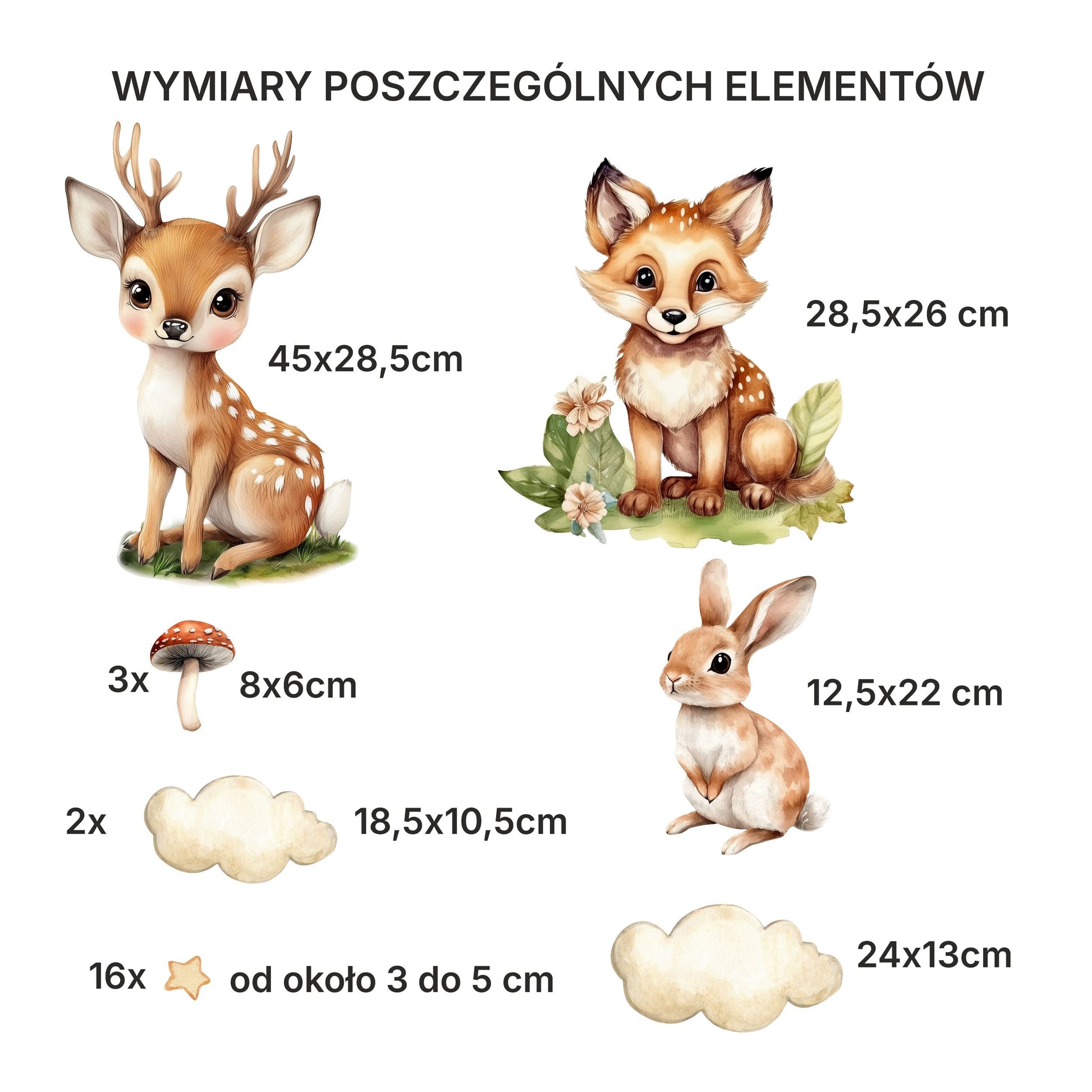 Naklejki na ścianę dla dzieci Beżowe Boho Las GRATIS Kontakt Włącznik  ForWalls.eu