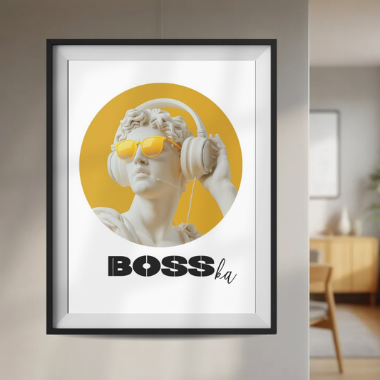 Plakat Bosska Posąg w Słuchawkach  ForWalls.eu