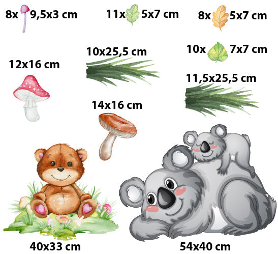 Kolorowa naklejka dla dzieci na ścianę do pokoju chłopca dziewczynki 50x100  ForWalls.eu