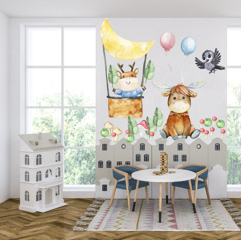 Naklejki ścienne pastelowa ozdoba na meble ścianę dla dzieci 50x100  ForWalls.eu