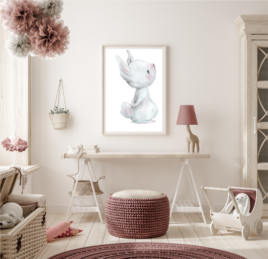 Plakat Króliczek Patrzący w Górę 30x40 cm  ForWalls.eu