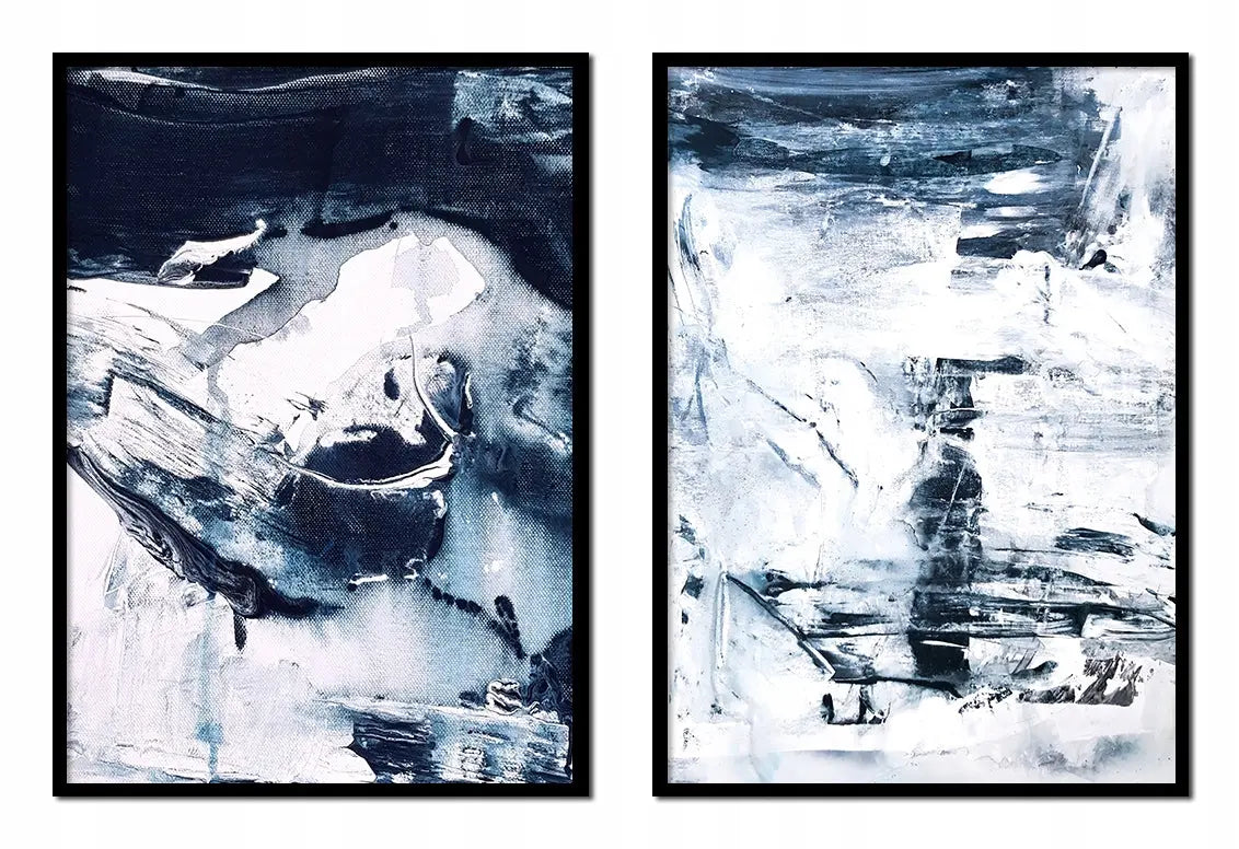 Plakaty Abstrakcja Black & White Dyptyk 53x73cm - ForWalls.eu