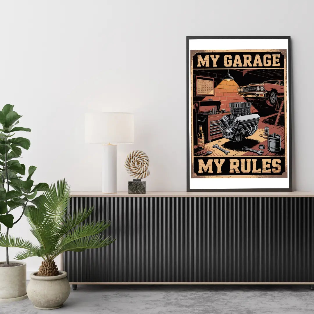 Plakat My Garage My Rules - ForWalls.eu