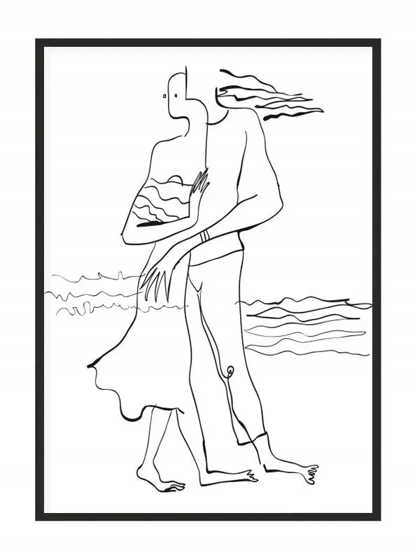 Plakat Line art Oni 33x43 cm - ForWalls.eu