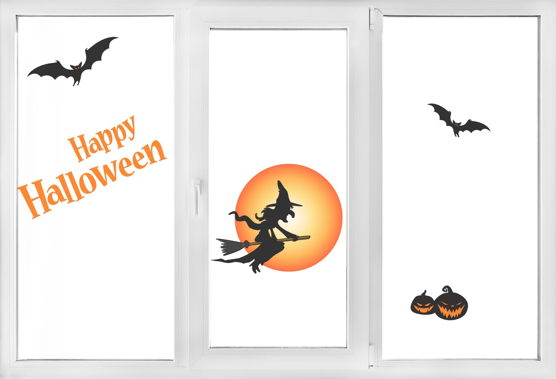 Naklejka dwustronna na okno Dekoracja Halloween Wielorazowe Naklejki Ozdoba  ForWalls.eu
