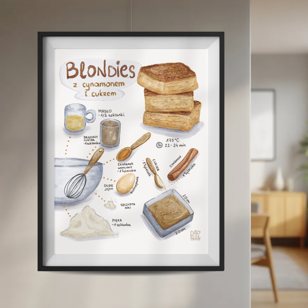 Plakat Ciasto Blondies  ForWalls.eu
